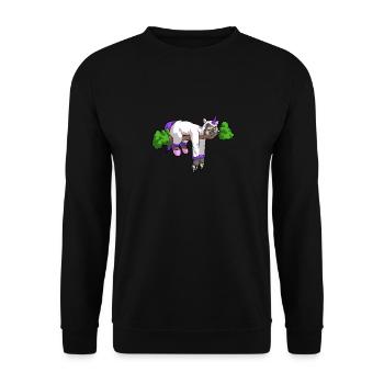 Unicorn Sloth Nap Funny animal gift shirt - Unisex Sweatshirt - black - Front - Alina (178cm) & Michal (187cm)