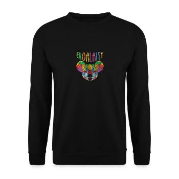 gay pride koala, rainbow flag, sweet koala - Unisex Sweatshirt - black - Front - Alina (178cm) & Michal (187cm)