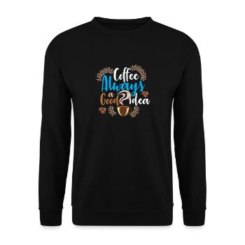 coffee gift idea - Unisex Sweatshirt - black - Front - Alina (178cm) & Michal (187cm)