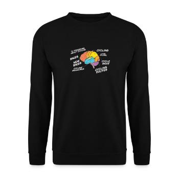 Cyclisme - Anatomie du cerveau d’un cycliste - Sweat-shirt Unisexe - noir - Devant - Alina (178cm) & Michal (187cm)