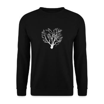 cœur - Sweat-shirt Unisexe - noir - Devant - Alina (178cm) & Michal (187cm)