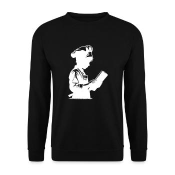 Portrait de Silhouette de chef stagiaire et de boulanger amateur - Sweat-shirt Unisexe - noir - Devant - Alina (178cm) & Michal (187cm)