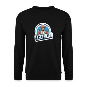 Aktuelle Stimmung Elektriker - Unisex Pullover - Schwarz - Vorne - Alina (178cm) & Michal (187cm)