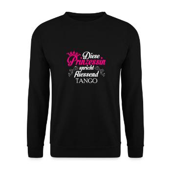 Tango - Prinzessin - Unisex Pullover - Schwarz - Vorne - Alina (178cm) & Michal (187cm)