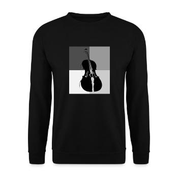 cello - Unisex Sweatshirt - black - Front - Alina (178cm) & Michal (187cm)