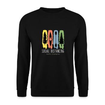 Kayak Kayak Canoe canoeists - Unisex Sweatshirt - black - Front - Alina (178cm) & Michal (187cm)