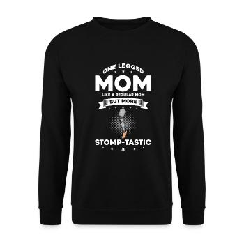 Artificial limb design for leg prosthesis - Unisex Sweatshirt - black - Front - Alina (178cm) & Michal (187cm)