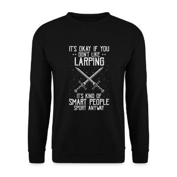 Live-action role-playing game for NPC and RPG role-playing game - Unisex Sweatshirt - black - Front - Alina (178cm) & Michal (187cm)