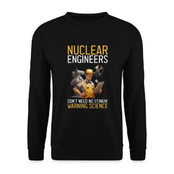 Nuklearingenieur für Kernkraftwerk und Kernenergie - Unisex Pullover - Schwarz - Vorne - Alina (178cm) & Michal (187cm)