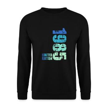 40e anniversaire Né en 1985 - Sweat-shirt Unisexe - noir - Devant - Alina (178cm) & Michal (187cm)