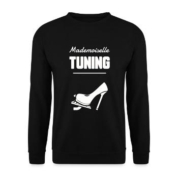 Mademoiselle tuning - Sweat-shirt Unisexe - noir - Devant - Alina (178cm) & Michal (187cm)