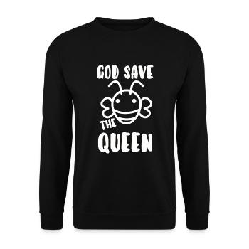 God save the queen - Sweat-shirt Unisexe - noir - Devant - Alina (178cm) & Michal (187cm)