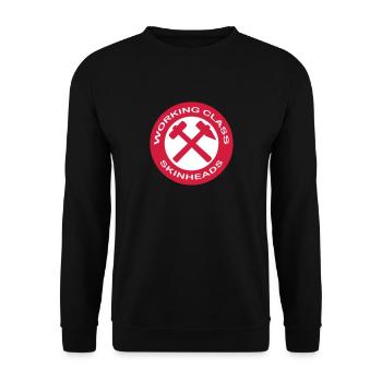 working class skinheads - Unisex Pullover - Schwarz - Vorne - Alina (178cm) & Michal (187cm)
