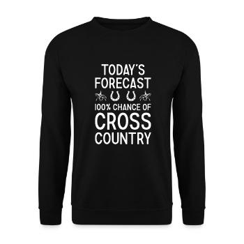 Rider Today's Forecast Cross Country - Unisex Sweatshirt - black - Front - Alina (178cm) & Michal (187cm)