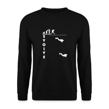 evolve_white - Unisex Pullover - Schwarz - Vorne - Alina (178cm) & Michal (187cm)