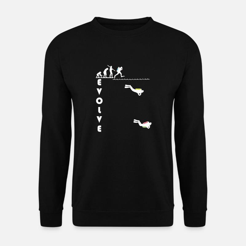 evolve_white - Unisex Sweatshirt - black
