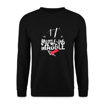 MUSCLEMAGGLE png - Sweat-shirt Unisexe - noir - Devant - Alina (178cm) & Michal (187cm)
