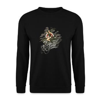 bombshell_jane - Unisex Sweatshirt - black - Front - Alina (178cm) & Michal (187cm)