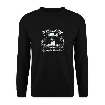 Appenzeller Sennenhund - Unisex Pullover - Schwarz - Vorne - Alina (178cm) & Michal (187cm)