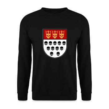 Schädel-Köln - Unisex Pullover - Schwarz - Vorne - Alina (178cm) & Michal (187cm)