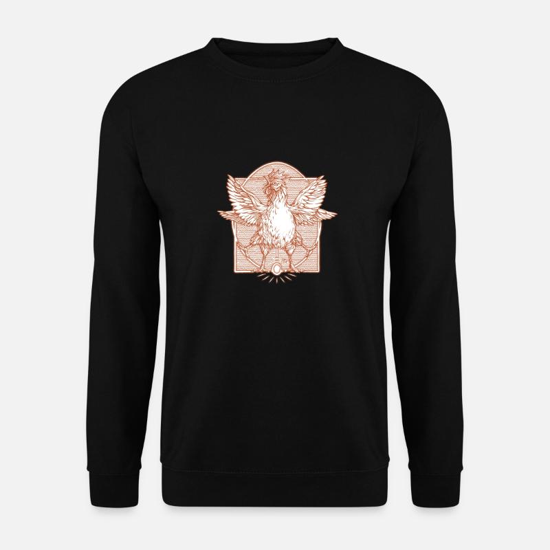 Der Hahn Vitruve3 - Unisex Pullover - Schwarz