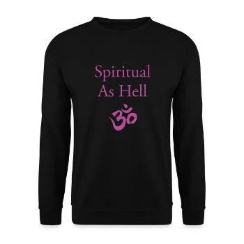 Spiritual As Hell - Unisex Pullover - Schwarz - Vorne - Alina (178cm) & Michal (187cm)