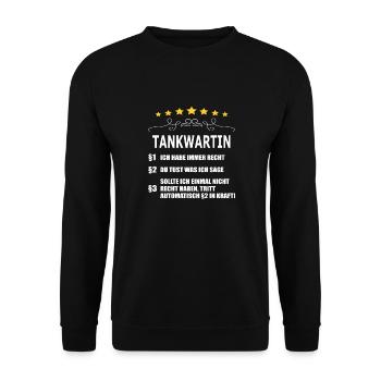 TANKWARTIN - Unisex Pullover - Schwarz - Vorne - Alina (178cm) & Michal (187cm)