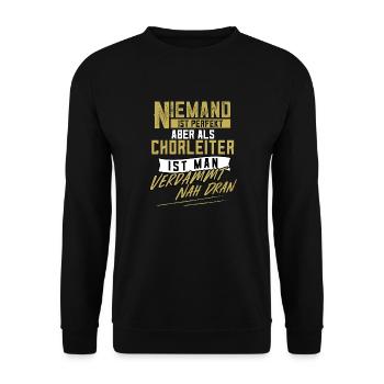 Chorleiter Dirigent Chor Gesangschor Geschenk - Unisex Pullover - Schwarz - Vorne - Alina (178cm) & Michal (187cm)