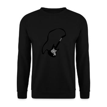E-Gitarre - Unisex Pullover - Schwarz - Vorne - Alina (178cm) & Michal (187cm)