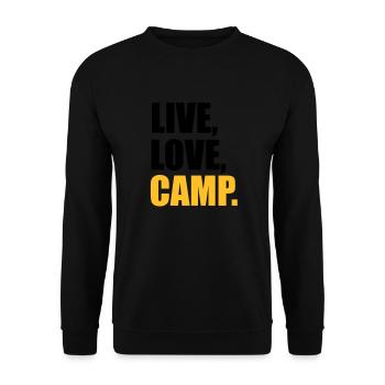 camping - Unisex Pullover - Schwarz - Vorne - Alina (178cm) & Michal (187cm)