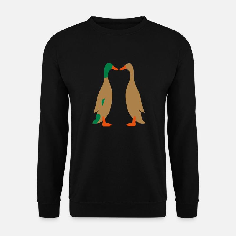 Ente und Ente Vektor - Unisex Pullover - Schwarz
