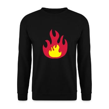 hot__f2 - Sweat-shirt Unisexe - noir - Devant - Alina (178cm) & Michal (187cm)
