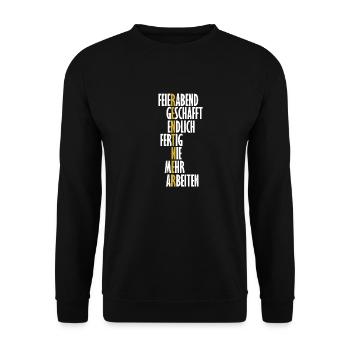 Ruhestand - Unisex Pullover - Schwarz - Vorne - Alina (178cm) & Michal (187cm)