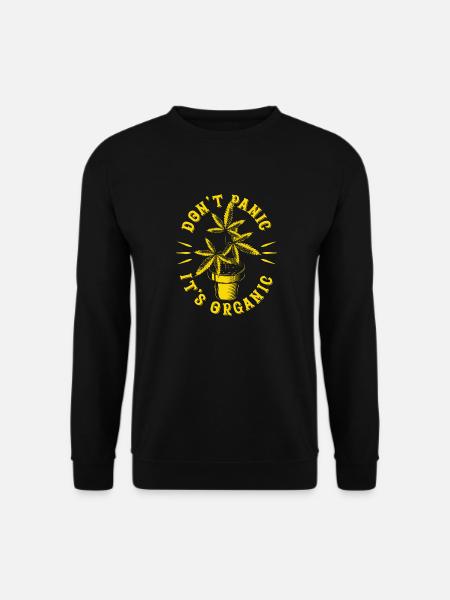 Don't panic it's organic - Unisex Sweatshirt - black
