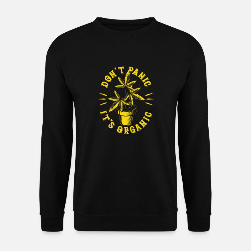 Don't panic it's organic - Unisex Pullover - Schwarz
