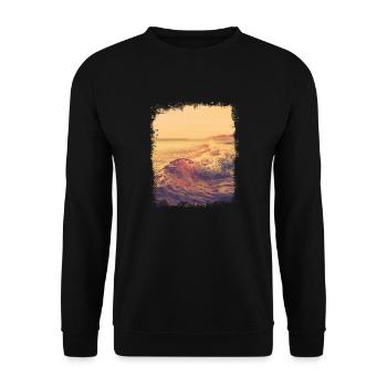 Vague plate au soleil - Sweat-shirt Unisexe - noir - Devant - Alina (178cm) & Michal (187cm)