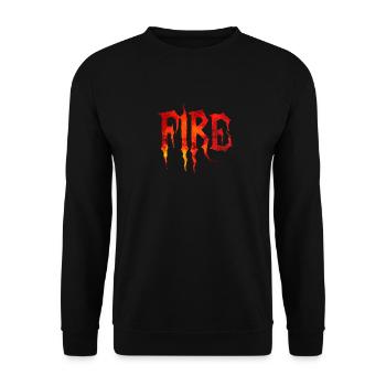 Fire red - Unisex Sweatshirt - black - Front - Alina (178cm) & Michal (187cm)
