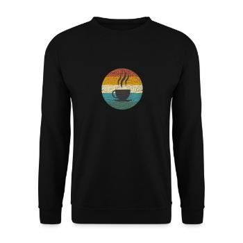 Café Vintage Sunset Vintage - Sweat-shirt Unisexe - noir - Devant - Alina (178cm) & Michal (187cm)