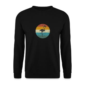 Rétro Vintage Sunset Flamingo - Sweat-shirt Unisexe - noir - Devant - Alina (178cm) & Michal (187cm)