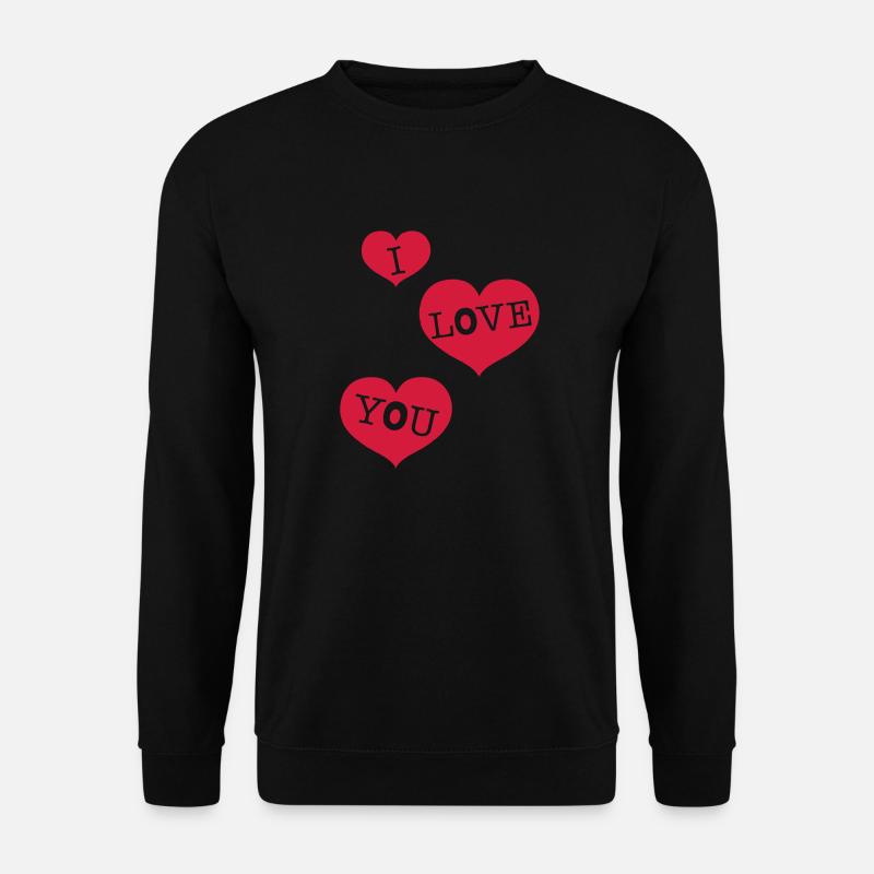 i_love_you - Unisex Pullover - Schwarz