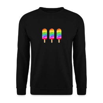 Popsicles with rainbow colors LGBT Pride - Unisex Sweatshirt - black - Front - Alina (178cm) & Michal (187cm)
