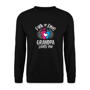 Rose ou bleu grand-père vous aime le sexe révèlent - Sweat-shirt Unisexe - noir - Devant - Alina (178cm) & Michal (187cm)