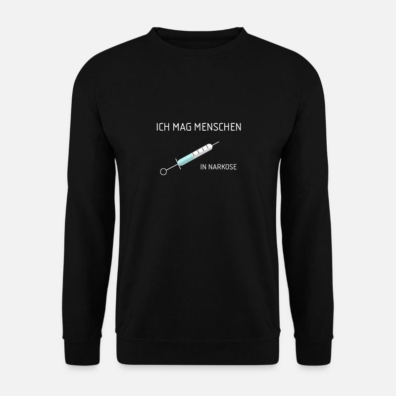 lustiges Anästhesie Chirurgie shirt - Unisex Pullover - Schwarz