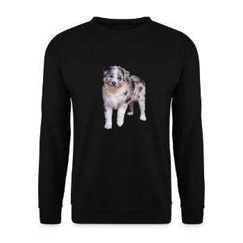 Australian Shepherd - Unisex Pullover - Schwarz - Vorne - Alina (178cm) & Michal (187cm)