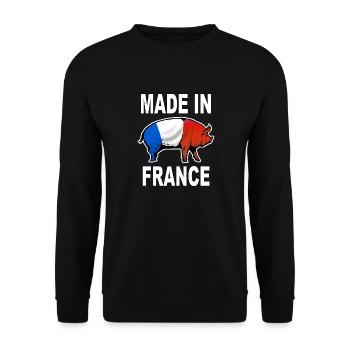 charcuterie cochonnailles 05 - Sweat-shirt Unisexe - noir - Devant - Alina (178cm) & Michal (187cm)