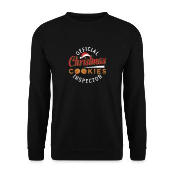 Official Christmas Cookies Inspector - Unisex Sweatshirt - black - Front - Alina (178cm) & Michal (187cm)