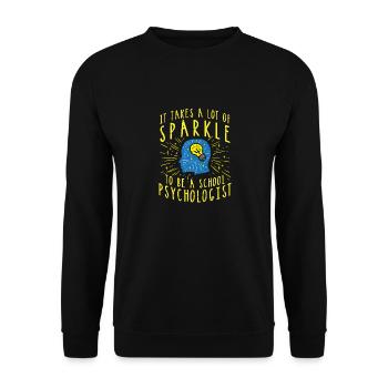 School psychologist student therapist school therapist - Unisex Sweatshirt - black - Front - Alina (178cm) & Michal (187cm)