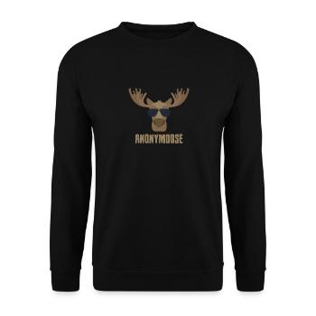 anonymoose - Unisex Sweatshirt - black - Front - Alina (178cm) & Michal (187cm)