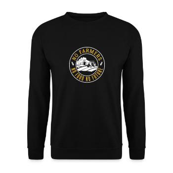 Pas d'agriculteurs - Pas de nourriture - Pas d'avenir - Sweat-shirt Unisexe - noir - Devant - Alina (178cm) & Michal (187cm)