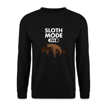 Sloth Mode (On) - Unisex Pullover - Schwarz - Vorne - Alina (178cm) & Michal (187cm)